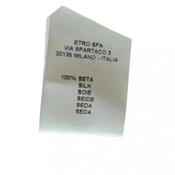 Etao Italian Silk Blouse | White & Black Button-Up | Luxury Designer Top Size M - Picture 3 of 8